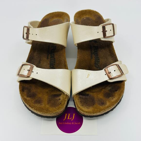 Papillio Birkenstock Women's Dorothy Pearl Birko Flor Wedges Size 37 EU/ 6 US - Picture 3 of 12